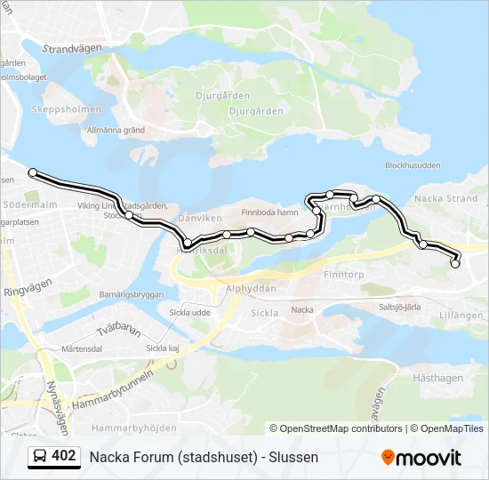 402 Bus Line Map