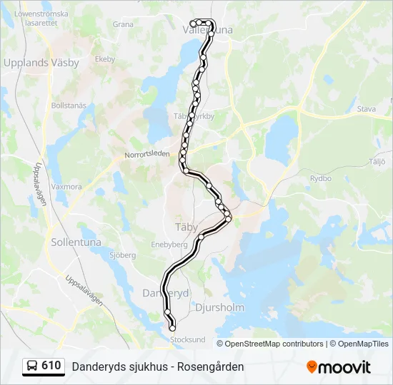 610 Bus Line Map