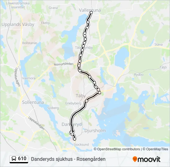 610 Bus Line Map