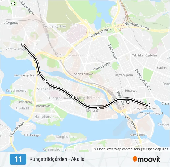 11 Metro Line Map