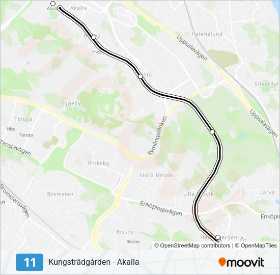 11 Metro Line Map