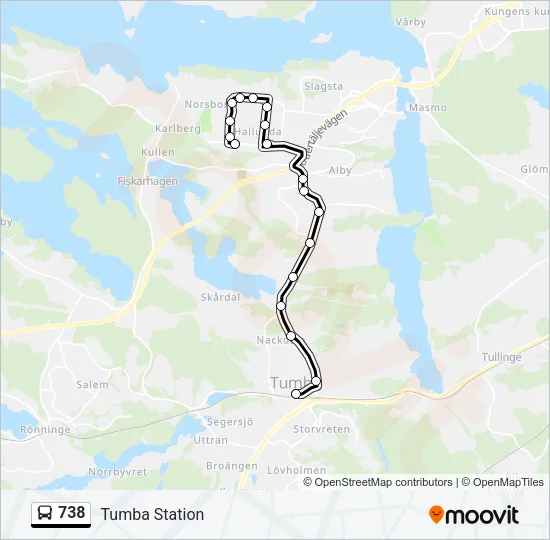 738 Bus Line Map