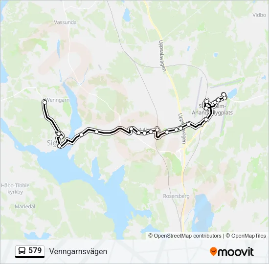 579 Bus Line Map