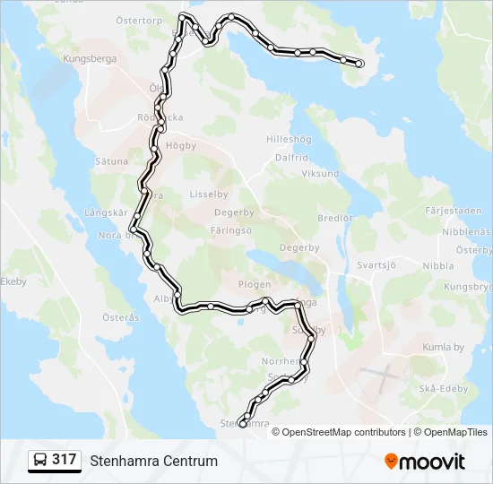 317 Bus Line Map