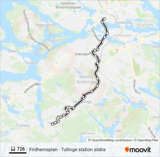 726 Bus Line Map