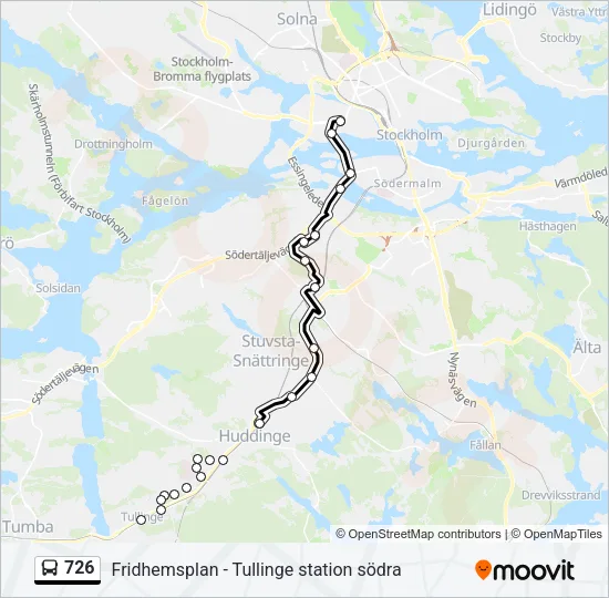726 Bus Line Map