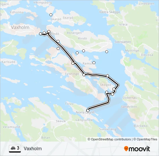 3 Ferry Line Map