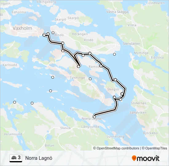 3 Ferry Line Map