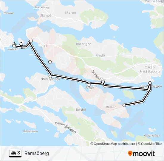 3 Ferry Line Map