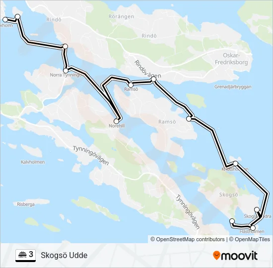 3 Ferry Line Map