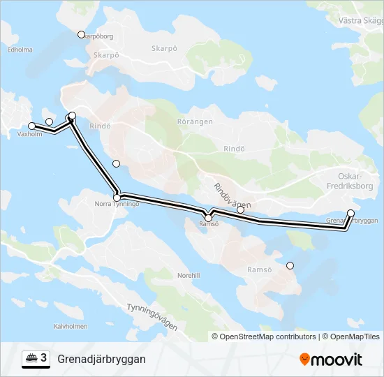 3 Ferry Line Map