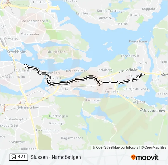 471 Bus Line Map