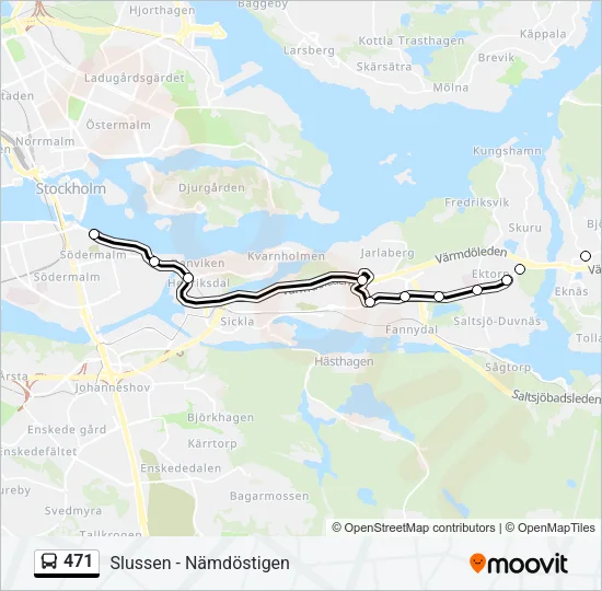 471 Bus Line Map