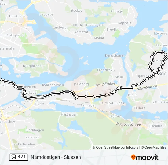 471 Bus Line Map