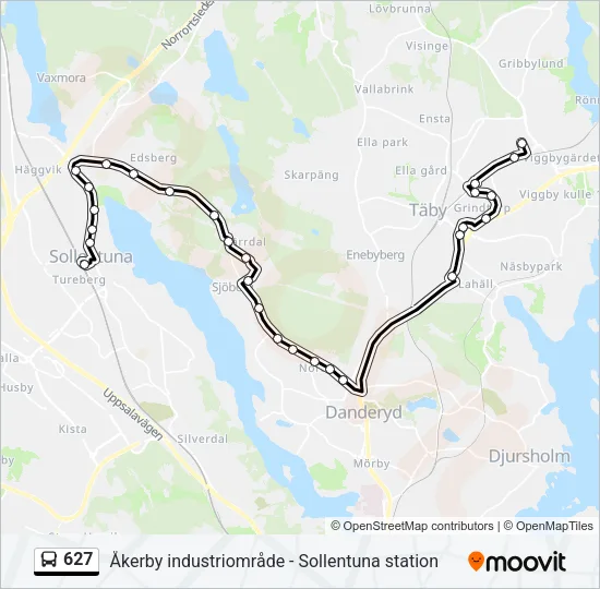 627 Bus Line Map