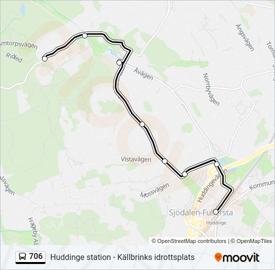 706 bus Line Map