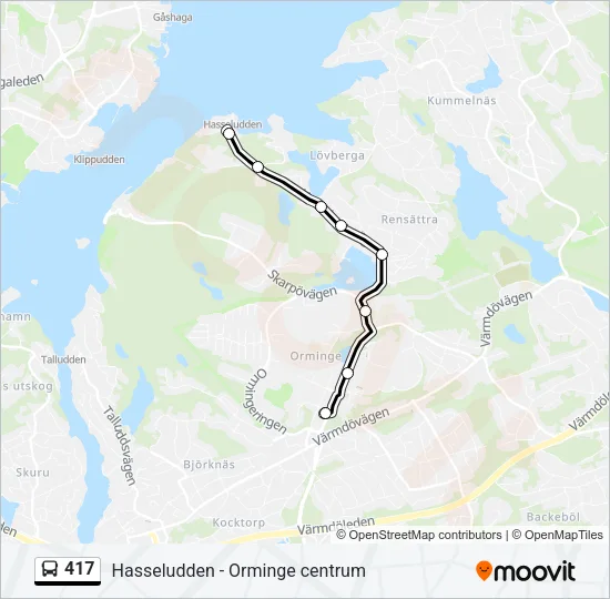 417 Bus Line Map