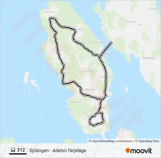 312 Bus Line Map