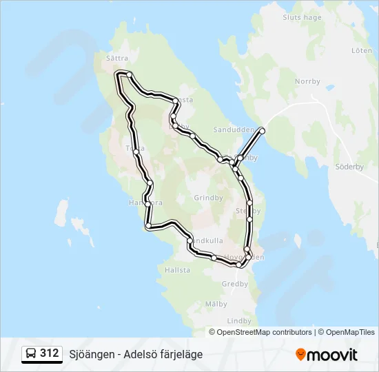 312 Bus Line Map