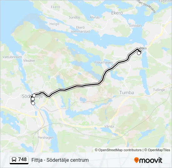 748 Bus Line Map
