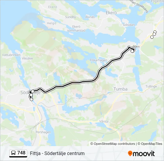 748 Bus Line Map