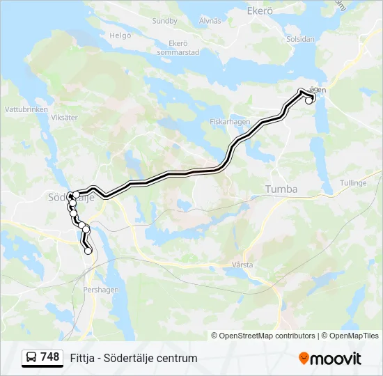 748 Bus Line Map