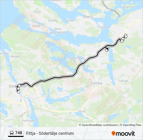 748 Bus Line Map