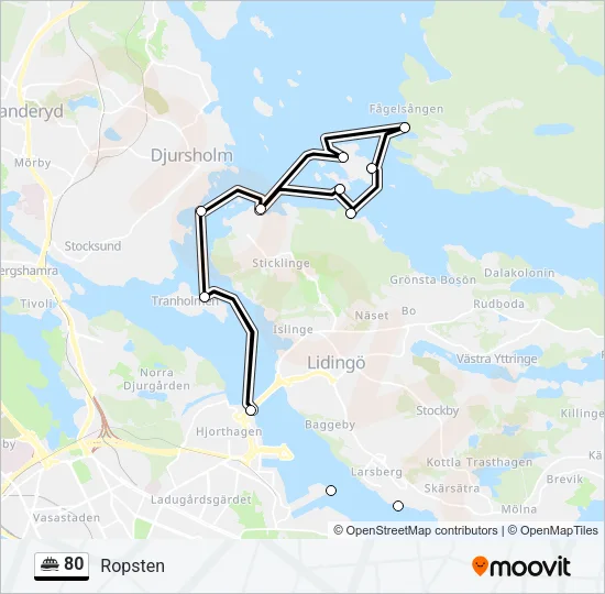 80 Ferry Line Map