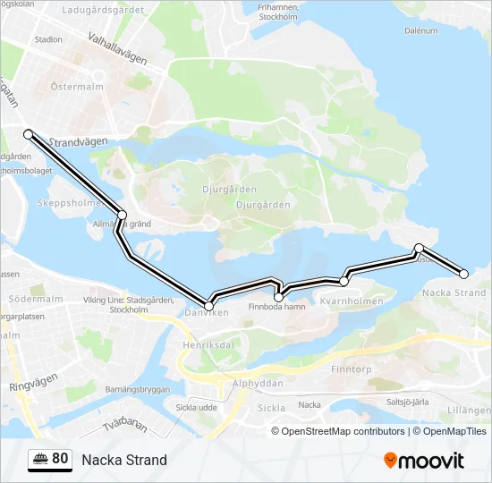 80 Ferry Line Map