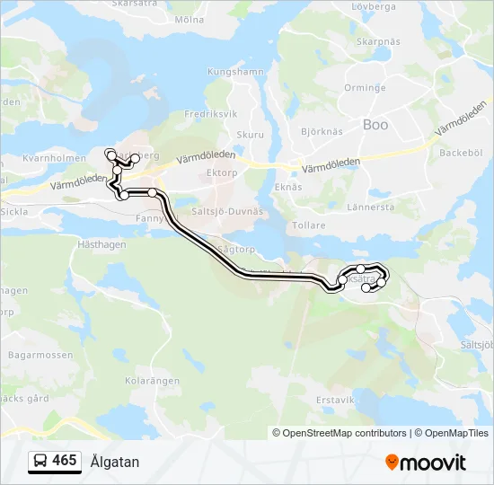 465 Bus Line Map