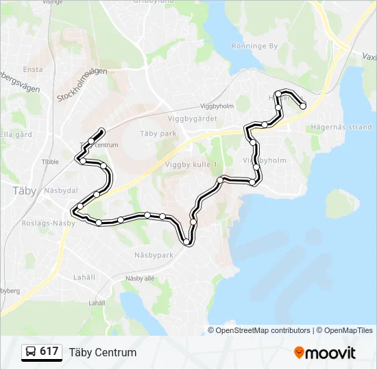 617 Bus Line Map