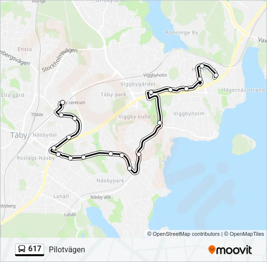 617 Bus Line Map