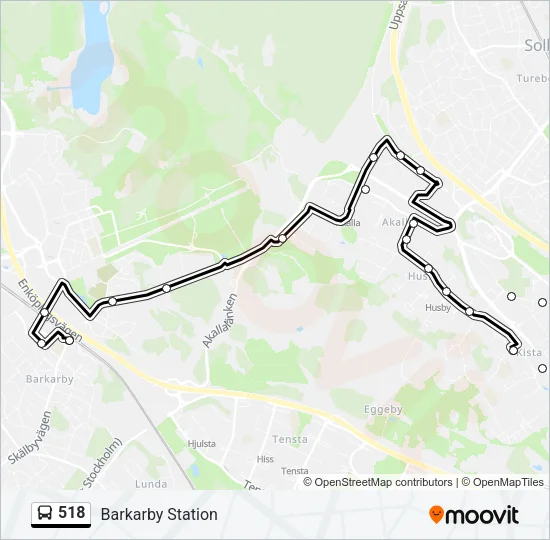 518 Bus Line Map