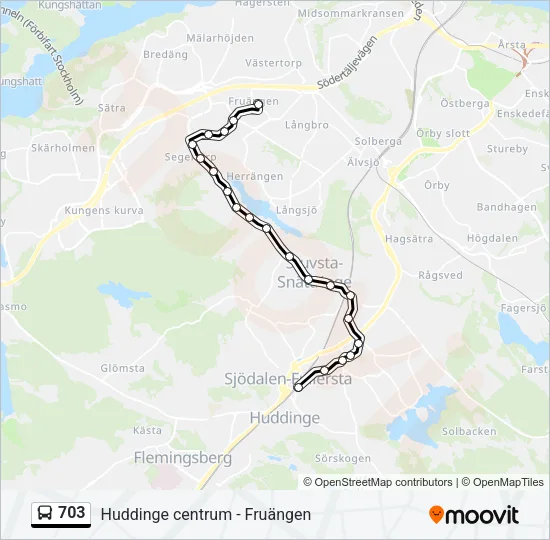 703 Bus Line Map