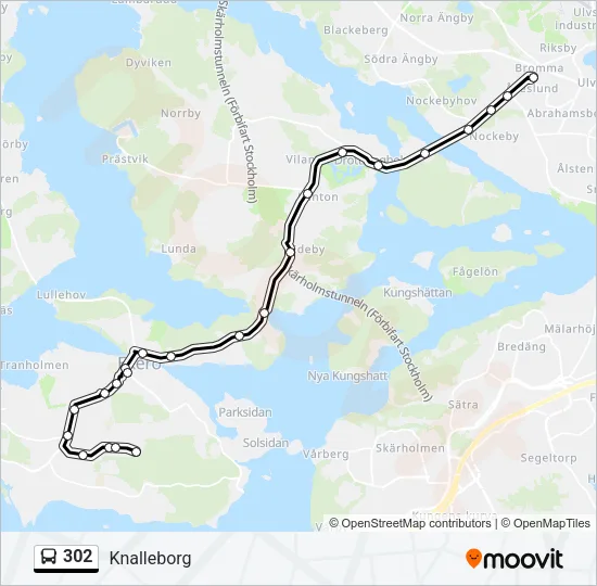 302 Bus Line Map