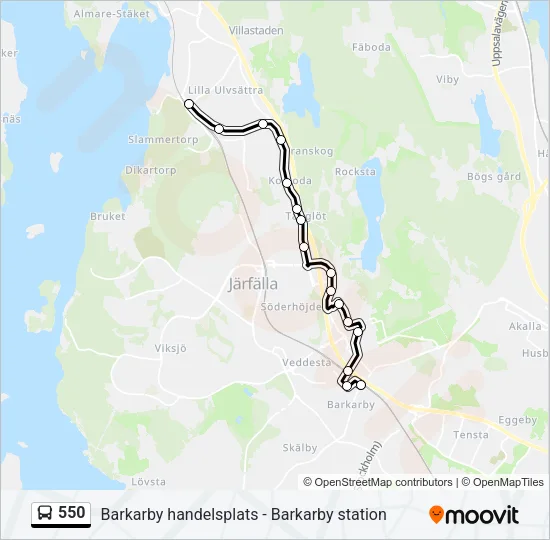 550 Bus Line Map