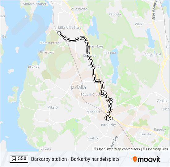 550 Bus Line Map