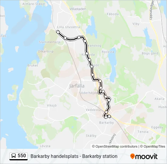 550 Bus Line Map
