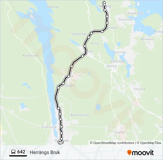 642 Bus Line Map