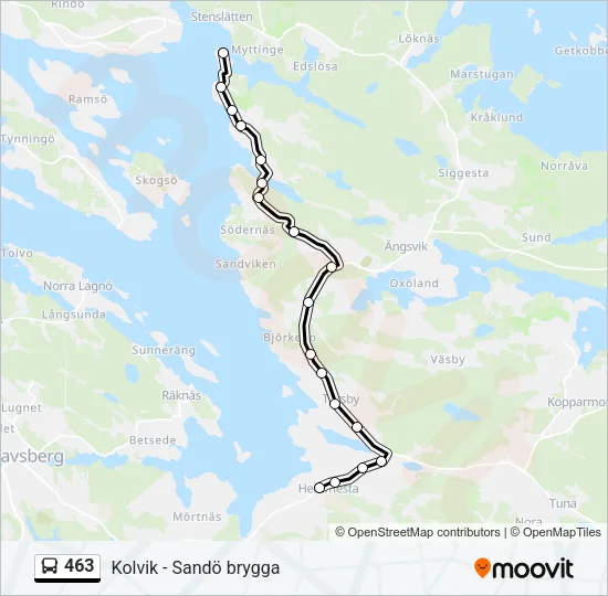 463 Bus Line Map