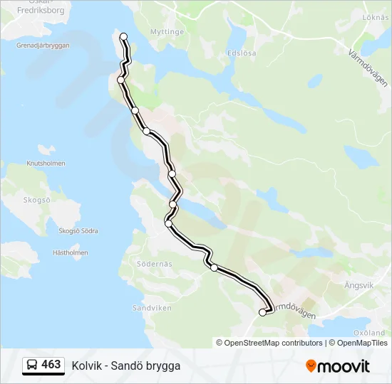463 Bus Line Map