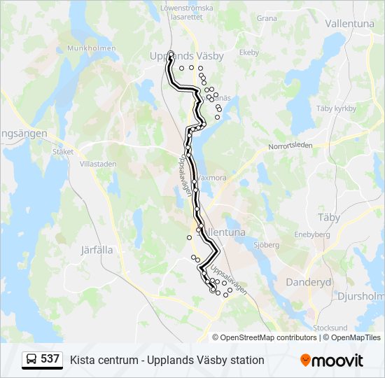 537 Route: Schedules, Stops & Maps - Kista Centrum (Updated)