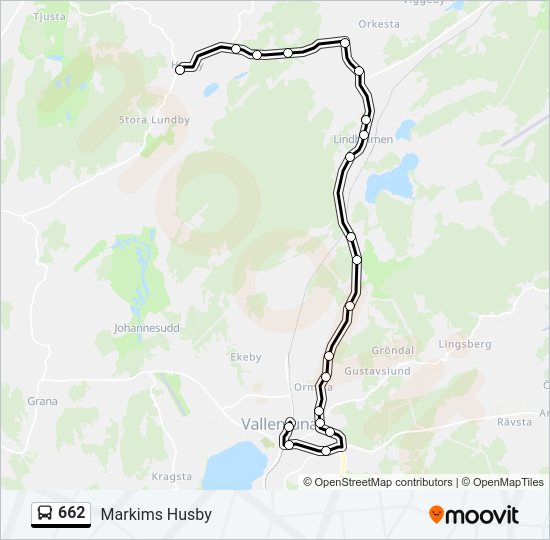 662 bus Line Map