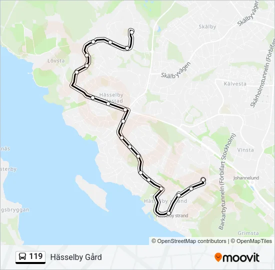 119 Bus Line Map