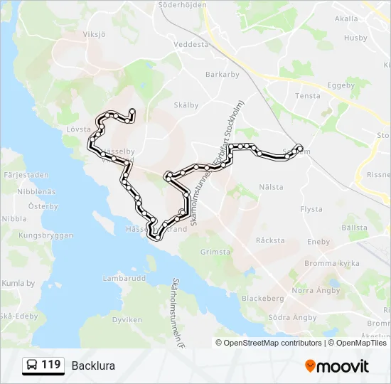 119 Bus Line Map