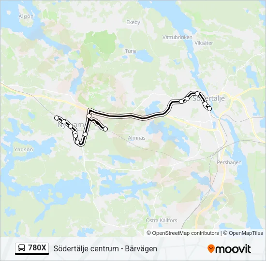 780X Bus Line Map