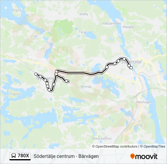 780X Bus Line Map