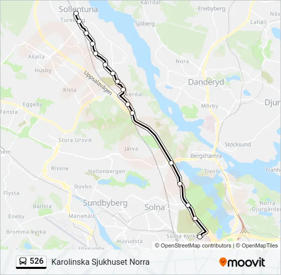 526 Bus Line Map