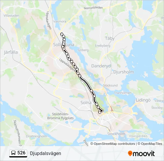 526 Bus Line Map