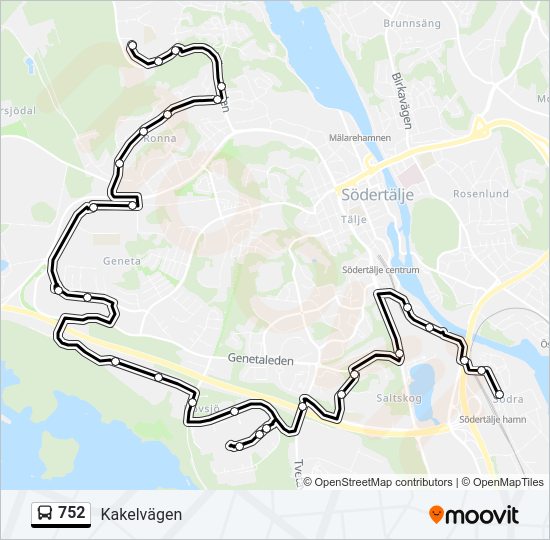 752 Bus Line Map
